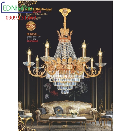 ĐÈN CHÙM CỔ ĐIỂN NC 0261/8